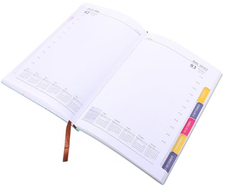 OFFSCH Tagesplaner A5 2025 Mit Englischem Kalender Detaillierter Tagesübersicht Glattes Papier Tragbarer Wochenplaner Für Büro Und Alltag