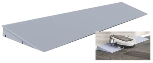 XMLYSMYS Rampa di Soglia in Plastica per Robot Che Si Arrampicano, Rampe Pedana per Disabili, Tappetino Tagliabile per Gradini D'ingresso per Interni(Grey,100x18x3cm/39x7x1.2in)