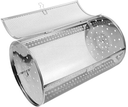 HANABASS Cage à Rôtir Acier Inoxydable Pour Four Panier Rotatif Pour Griller Fruits Secs Noix Et Viande Accessoire De Cuisson Pratique Et Durable Pour Barbecue Et Rôtisserie