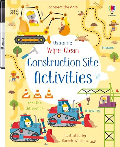 Wipe-Clean Construction Site Activities: A Fun Activity Book About Counting and Building for Children (Ages 3-5) (Wipe-clean Activities, 14)