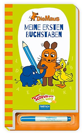 Meine ersten Buchstaben Die Maus Schreib-und-wisch-weg-Übungsbuch mit Stift, Die Sendung mit der Maus: Übungsbuch Vorschulbuch Beschäftigungsbuch