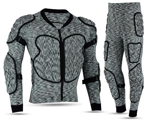 Speed MaxX Men Body Armour Motorbike CE Skiing Spine Guard Protective Jacket and Pant for Motocross protector Stretchable material 3XL