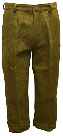 Walker & Hawkes – Pantaloni da uomo in tweed Derby da caccia, pantaloni alla zuava, Salvia scura., 54