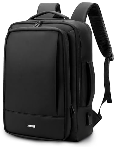 HOMIEE Mochila Ordenador 15.6 Pulgadas Mochila para Portatil Hombre Trabajo Viaje Mochila de Oficina PC Portatil Impermeable Vuelo Mochila Antirrobo Ejecutiva