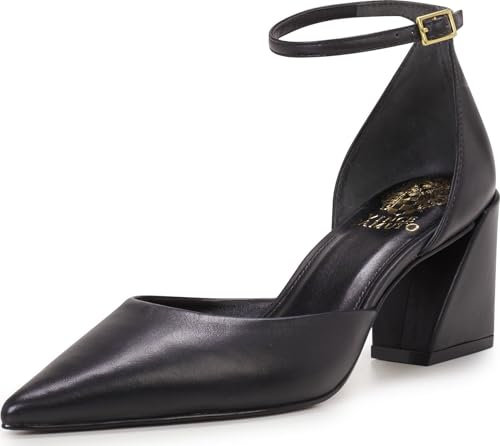 Vince Camuto Women's Sorenn Ankle Strap Block Heel Pump