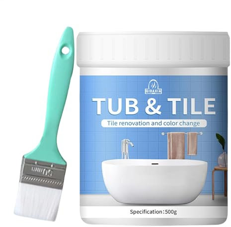 Bvizyelck Bathtub Repair Paint, Bath Enamel Repair Kit, Shower Tray Repair Kit, Bathtub And Sink Repair Kit, Waterproof And Leak-Proof Bathtub Repair Kit To Repair Scratches, Holes, Cracks