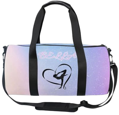 Sac personnalisé pour fille, multicolore abstrait lumineux, sac de sport, week-end et voyage