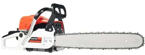 KWCWB 52cc Gas Chainsaw 20 Inch Gas Powered Chainsaws 2-Cycle Petrol Handheld Gasoline Chain Saw Power Saws for Cutting Wood Tree Trimming