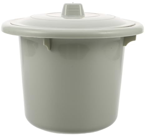 HIAKDOFT Orinal Portátil para Adultos con Tapa, Cubeta de Plástico de Gran Capacidad, Color Verde Azulado, Bacinilla Unisex para Uso Nocturno en Casa, Hospital, Coche y Viajes