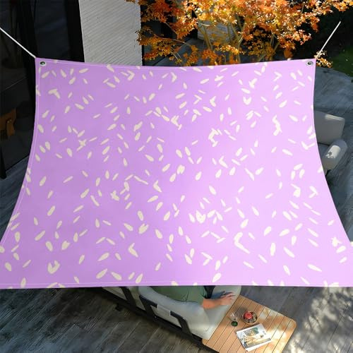 Morbuy Tenda a Vela Ombreggiante,Motivi Eleganti Impermeabile Telo Parasole Tenda da Sole Esterno Portare Corda,per Giardino Balcone Terrazza, Piscina, Patio (Viola chiaro,180x180cm)