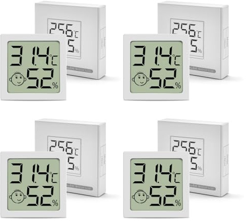 Wulove Igrometro Digitale per Interni, Mini Termometro Ambiente con Monitor Temperatura e Umidità, Indicatore Comfort, per Casa, Ufficio, Cucina e Camera da Letto