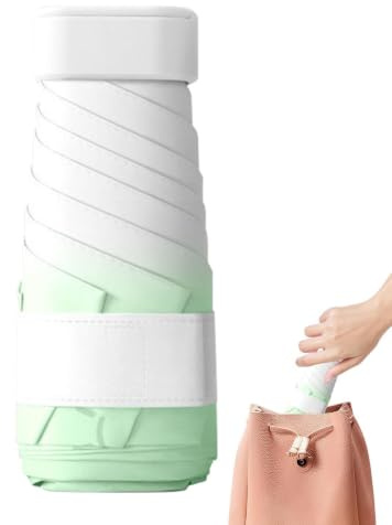 Mini parasoll – lätt fickparaply med UV-skydd, gräsgrönt, Siehe Beschreibung
