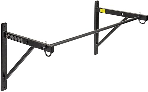 GYM MASTER Wall Mounted Pull Up Bar with Band Anchors, Home Gym Equipment