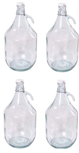 Botella de 5 L para planchar, globo de cristal, con cierre de clip, botella de vino (4)