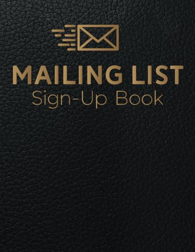Mailing List Sign Up Book | Event Register Log Book To Collect Visitors´ Names, Emails, And Phone Numbers | Corporate Email List | Business Email Address List
