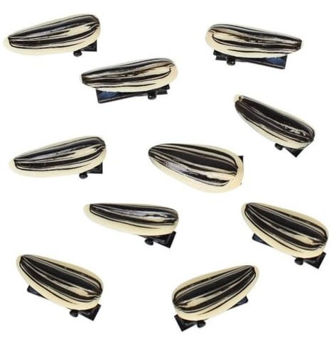 10 Pezzi di Semi di Melone Forcina Cibo Simulato Copricapo Dado Clip a Becco D'Anatra Clip di per Ragazza Divertente Accessorio per per Tutti I Giorni