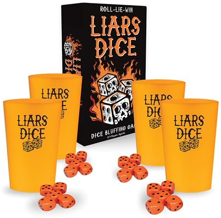 Menkind Liars Dice Classic Bluffing Die and Dice Deception Game Dudo Strategy Challenge