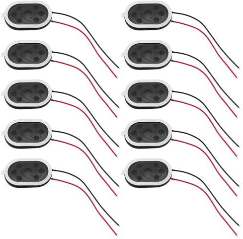 eMagTech 10pcs Mini Speaker 8 Ohm 1W 20x30mm Magnetic Speakers Replacement Compatible with Raspberry Compatible with MP3 Radio Speaker