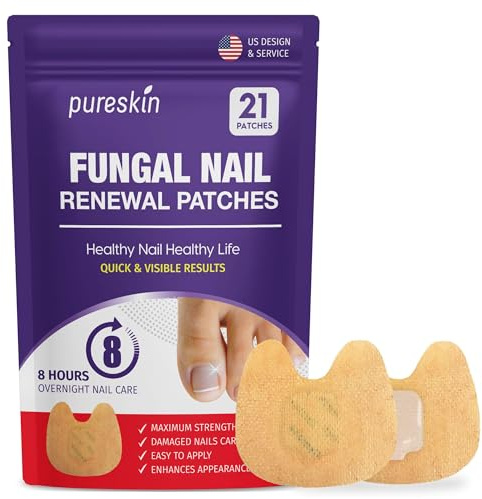 Extra Strength Toenail Fungus Treatment Patches: Nail Fungus Treatment for Toenail Fingernails - Nighttime Fungal Nail Patches Fungal Nail Repair - 21 patches