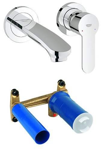 Grohe Eurostyle Cosmopolitan Waschtischarmatur glatter Körper, Standard Auslauf, 19571002 + Grohe Einhand Unterputz-Universal-Einbaukörper