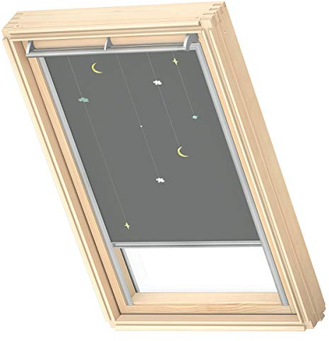 VELUX Original Dachfenster Verdunkelungsrollo für MK08, Mobile, mit Grauer Führungsschiene