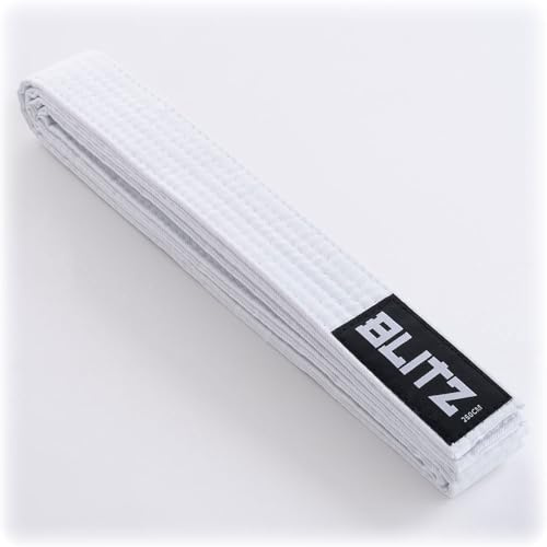 Blitz Plain Coloured Lightweight Belt - White - 280cm