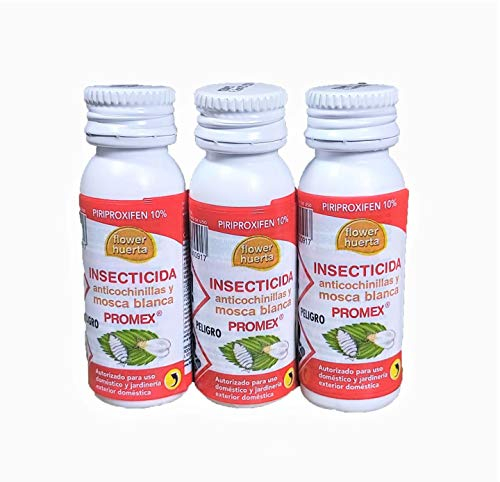 Todo Cultivo Insecticida Anti cochinillas, piojos y Mosca Blanca, Piriproxifen 10% - Regulador del Crecimiento. Tratamiento válido para 45 litros de Agua (3 envases de 10 CC)