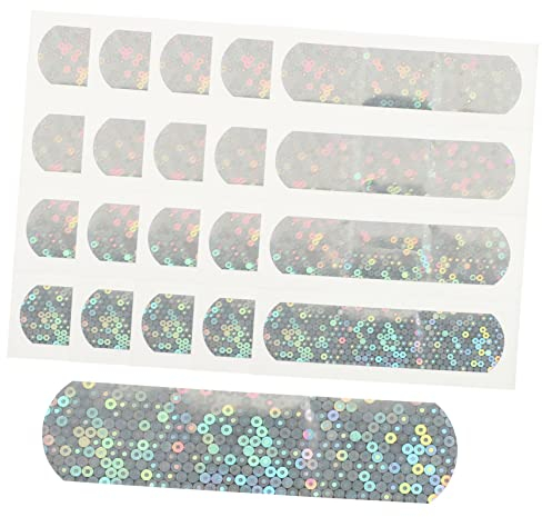 Healeved 20 Stücke Kinder Pflaster Outdoor Zubehör Glitzer Klebebandagen Pe Kind Haushalt Outdoor Produkt Klebebandagen Glitzer Pflaster