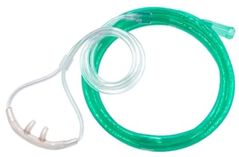 Salter Labs 25pk 7Ft Salter Style High Flow Adult Oxygen Nasal Cannula with Safe 3-Channel Design, Standard Connector 16SOFT-HF-7-25