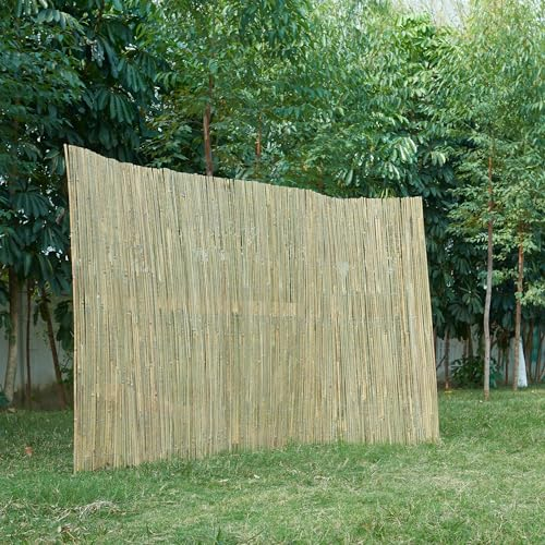 casa.pro Bambuszaun Baarle Sichtschutzmatte Sichtschutzzaun Balkonverkleidung Bambusmatte als Wind- und Blickschutz für Garten, Balkon, Terrasse (HxB) 200x500cm Natur