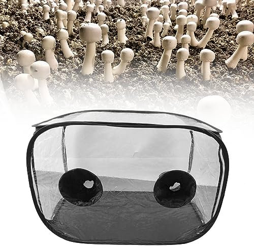Gavigain Scatola d'aria ferma per coltivazione di funghi, Set di contenitori per funghi per tenda per coltivazione di funghi in PVC pieghevole portatile pieghevole