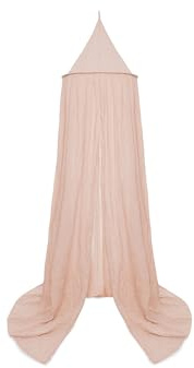 Jollein Baldaquin Vintage Rose Sauvage – Hauteur 245 cm – Certifié Oeko-Tex – Ciel de lit pour lit de bébé et Chambre d'enfant