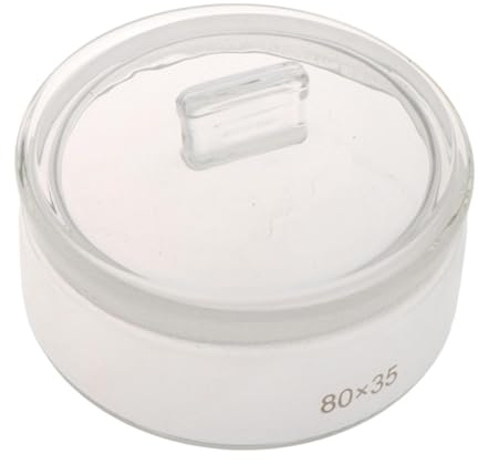 UxicRuya Strumento per Il Lavaggio Dell'olio Dell'orologio Contenitore per Il Lavaggio Dell'olio Dell'orologio Vetro Compatto Trasparente Spesso Tazza per Il L, 8 Cm X 3.5 Cm