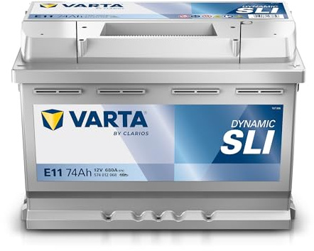VARTA Automotive DYNAMIC SLI (E11) 12V 74Ah 680A - Nassbatterie KFZ mit Standardausstattung & ohne Start-Stopp System - Starterbatterie für einfachen Energiebedarf - Bleisäurebatterie wartungsfrei