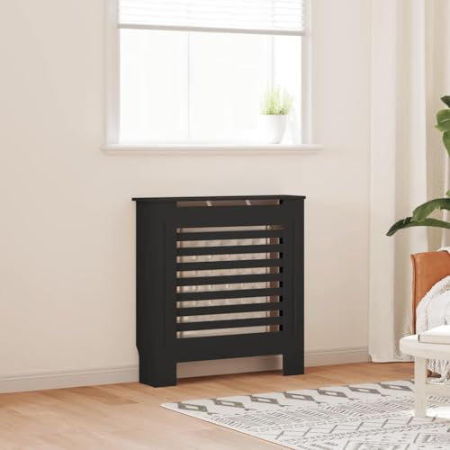 LLEZKBR Hogar y jardín, accesorios para electrodomésticos, accesorios de radiador de calefacción, cubierta de radiador de fibra de densidad media, color negro, 78 cm