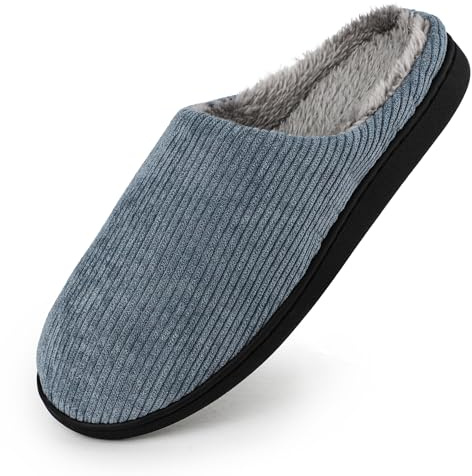 Knixmax Ciabatte Donna Invernali con Fodera in Peluche Pantofole Casa Caldo Morbide Antiscivolo Slippers Grigio EU 41