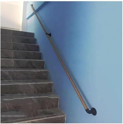 ININOSNP Main Courante d'escalier Suspendue Rampe d'escalier for Grenier, Rampe Murale Vintage en sisal, accès intérieur for Grenier, Couloir for Personnes âgées(25cm)