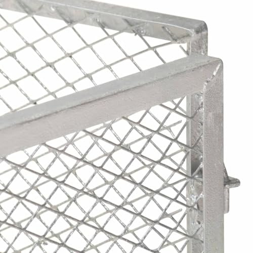 Generico Compostiera da Giardino 100x100x77 cm in Ferro Zincato,Argento,26.8kg,146150