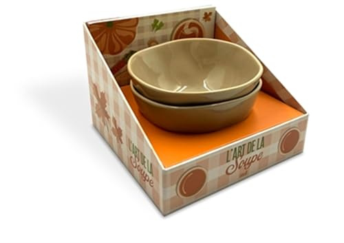 Coffret - L'art de la soupe: 2 bols et un livre de 30 recettes pour réaliser des soupes et des veloutés