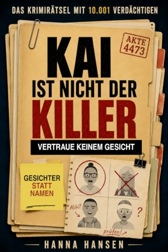 Kai ist nicht der Killer- Vertraue keinem Gesicht: Das Rätselbuch mit 10.001 Gesichtern statt Namenslisten- Logikrätsel, Murder Mystery & Detektivspiel in einem