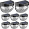 GloBrite Garden Lights - Pack of 8 Outdoor Lights - Waterproof Night Light for Pathway, Patio, Deck, Fence - Solar Security Light with Dusk to Dawn Sensor - Outdoor Lighting