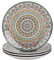 vancasso Mandala Patterned 4-Piece Dinner Plate, Green Ceramic Bohemian Style Porcelain Tableware, 10.5 inch Dinner/Salad/Fruit/Snack Plate(26.3 * 26.3 * 3cm)