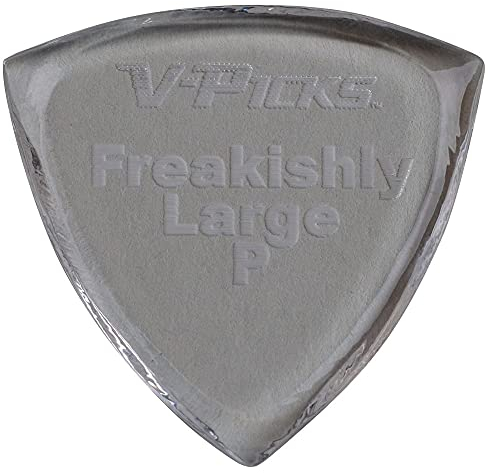 V-Picks™ »FREAKISHLY LARGE POINTED - GUITAR AND MANDOLINE PICK« Plektren für Gitarre und Mandoline - 2.75mm - Farbe: Crystal Clear
