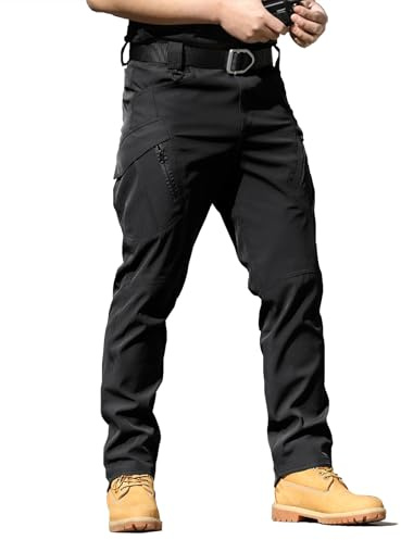 AUTIWITUA Men's Tactical Cargo Pants Water Resistant Lightweight Hiking Pants Outdoor Work Pants with Multi Pockets(No Belt)