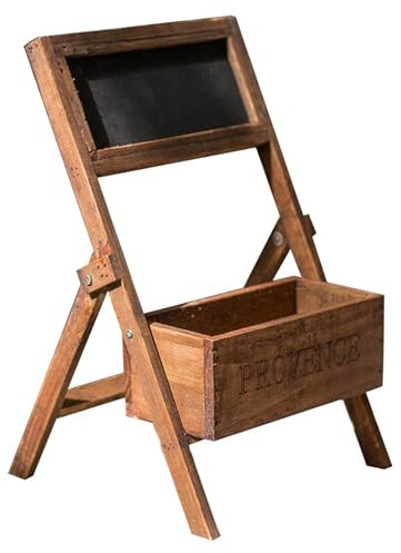 zenggp große blumenkübel Mit Einer kleinen Tafel，pflanzkübel Holz Blumenwagen Holz, Pflanzwagen, Blumenkarre Pflanztopf Garten Dekoration