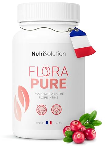 FloraPure de NutriSolution : Soutien Avancé Santé Urinaire - Mélange Naturel Cranberry, D-Mannose & Piloselle - Favorise le Confort Vésical & Bien-être Urinaire - 60 Gélules - Fabriqué en France (1)