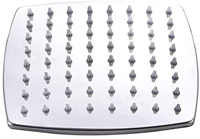 Regnduschhuvud Fyrkantigt rostfritt stål Regnduschhuvud Tryckhöjande design Fast duschmunstycke Lätt att rengöra och installera Fantastisk duschupplevelse Kromfinish/6 tum ()
