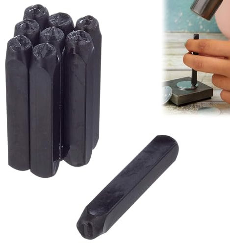 Schlagzahlen Set, Schlagstempel Zahlen, Zahlen Punch Set, Nummer Schlagzahlen Set, für Stempeln von Metall Kunststoff Holz Leder DIY Schmuckherstellung, für Kunsthandwerk, Karten, 0-9