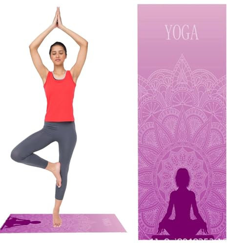 Yoga-Decke – weiches Yoga-Handtuch, saugfähiges Yogamatten-Handtuch, Mattengröße, aktiv, trocken, rutschfest, Reise-Strandtuch, feuchtigkeitsableitend, schweißableitend, Hot Yoga-Handtuch,