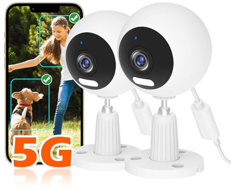 GUOANVISION 5G/2.4G Outdoor/Indoor Security Camera,3MP House Cameras for Baby Monitor/Elder, WiFi CCTV Home Cameras, Alarm Siren, Night Vision, IP66 Waterproof, Two-way Talk, SD/Cloud